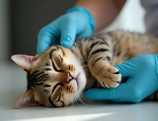Specialist carefully handling a deceased cat with dignity in Somerville